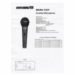 میکروفون داینامیکی اکوچنگ ECM 737 همراه کابل و گلویی
