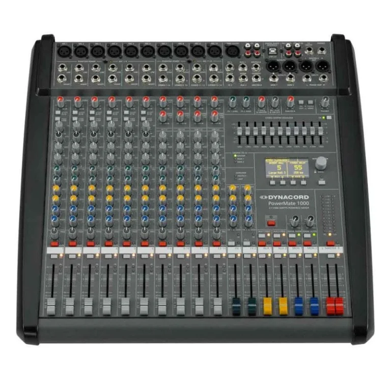 نمای روبرو پاور میکسر 10 کانال دایناکورد PowerMate 1000-3